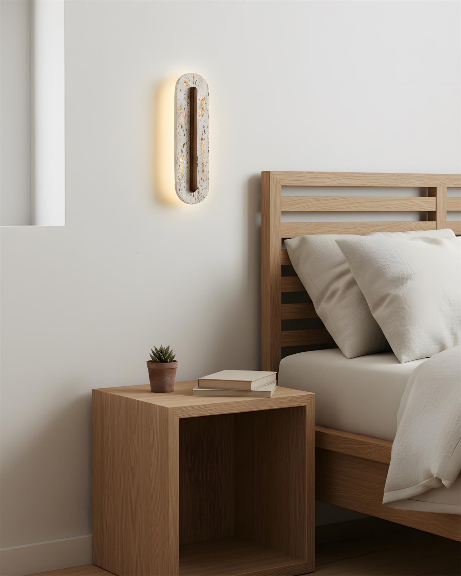 Olera Minimalist Travertine Wall Light