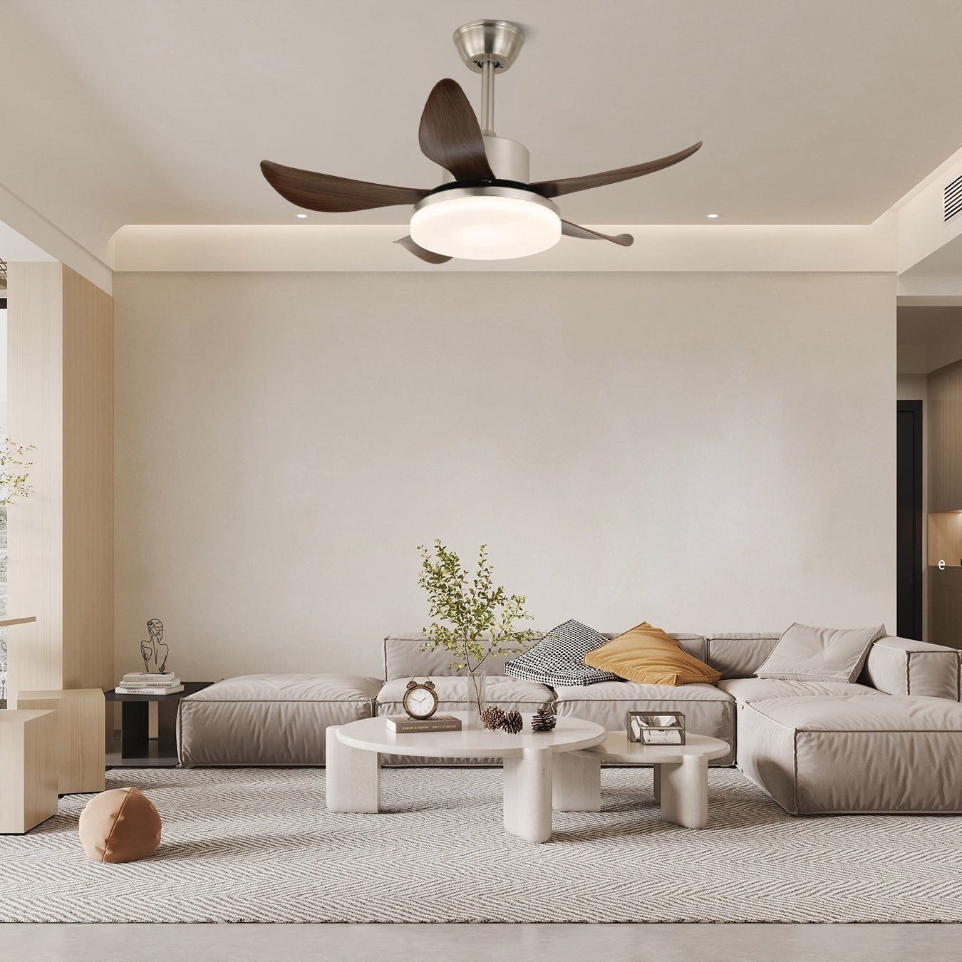 Nerra Modern Wood Ceiling Fan Light - Blowlighting