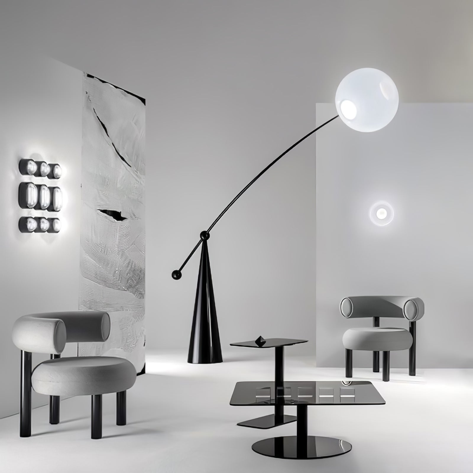Opal Arc Floor Lamp - Blowlighting