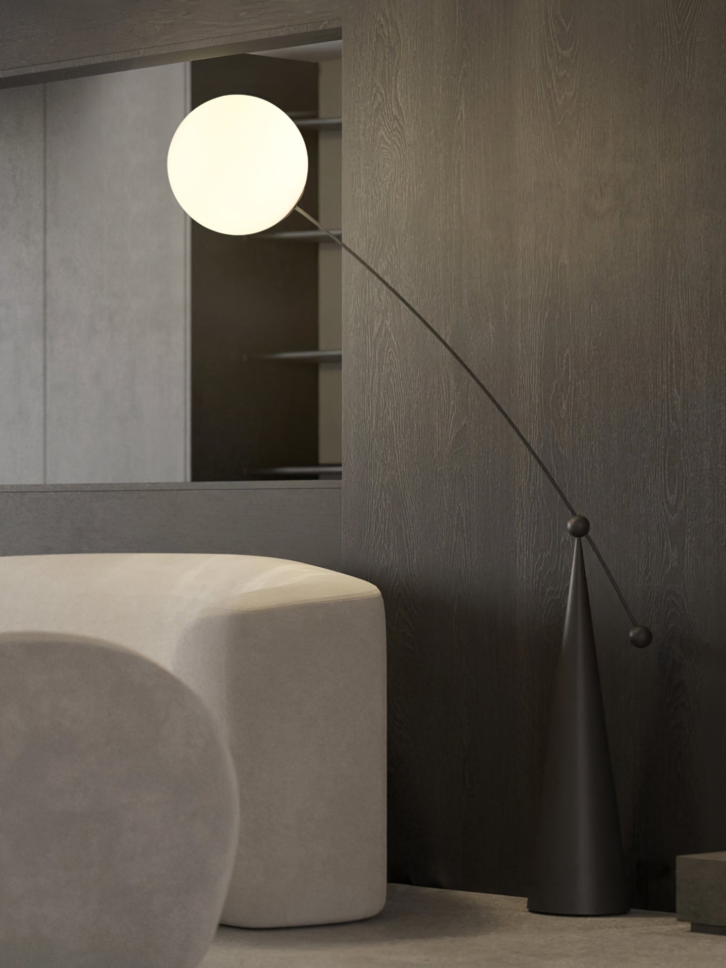 Opal Arc Floor Lamp - Blowlighting