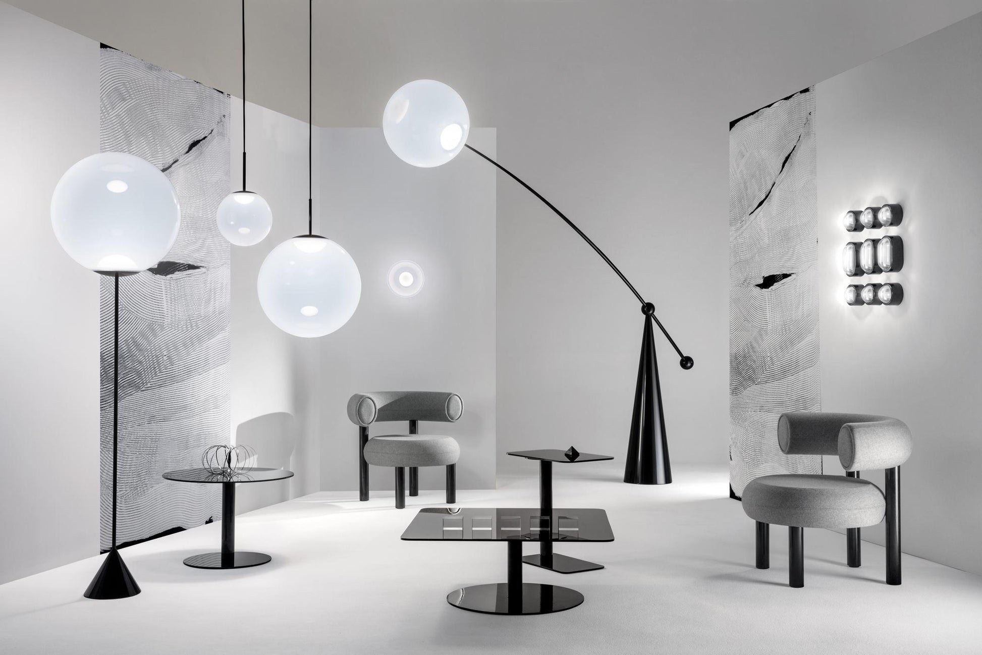 Opal Arc Floor Lamp - Blowlighting