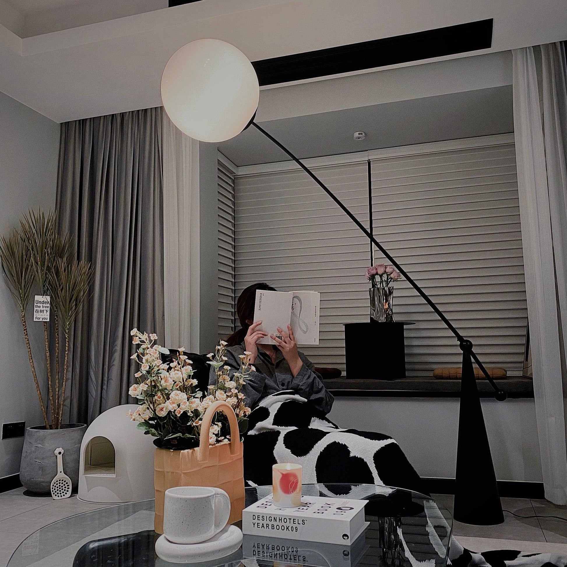 Opal Arc Floor Lamp - Blowlighting