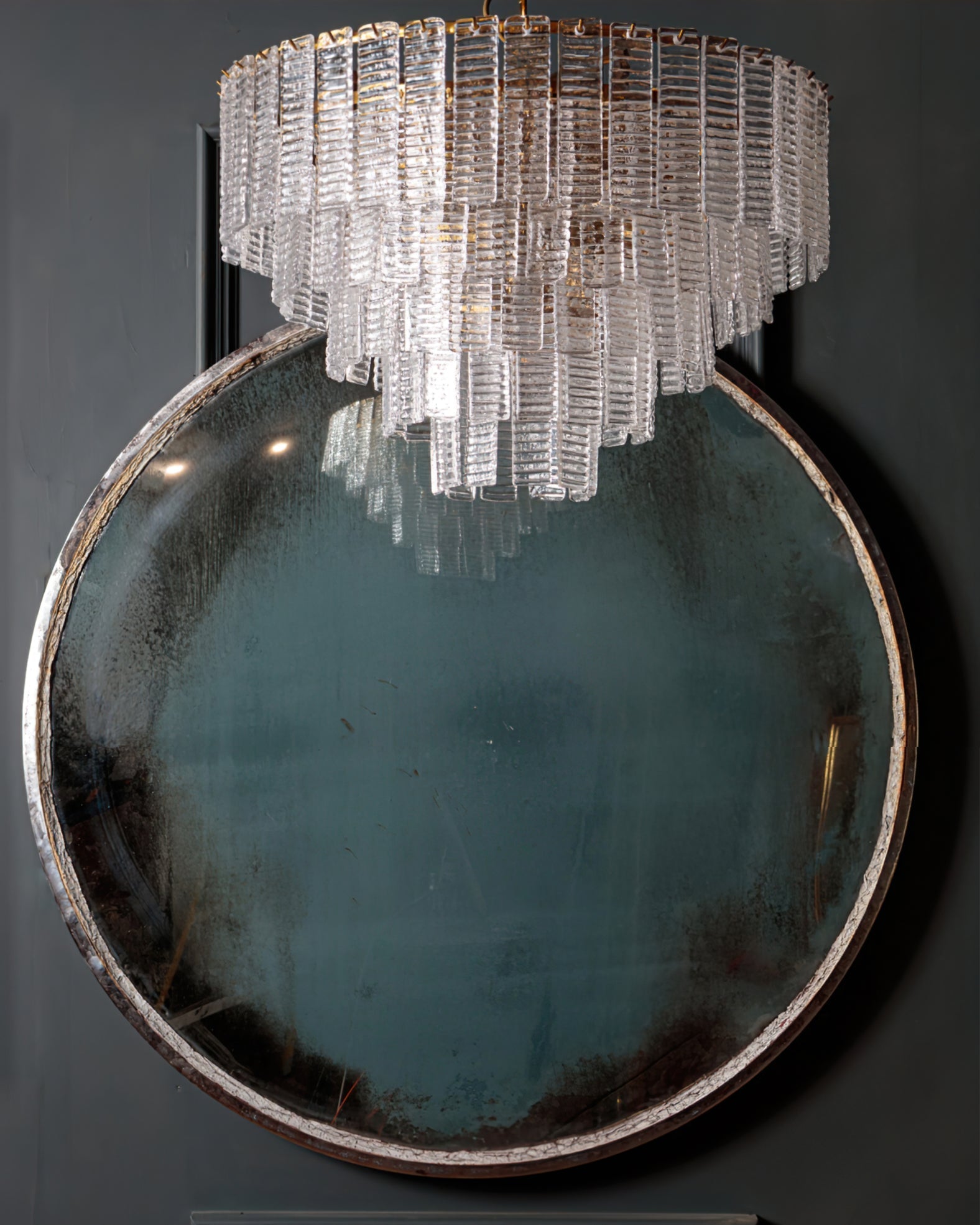 Aurora Chandelier Pink Murano Glass Layered Vintage Luxury - Blowlighting