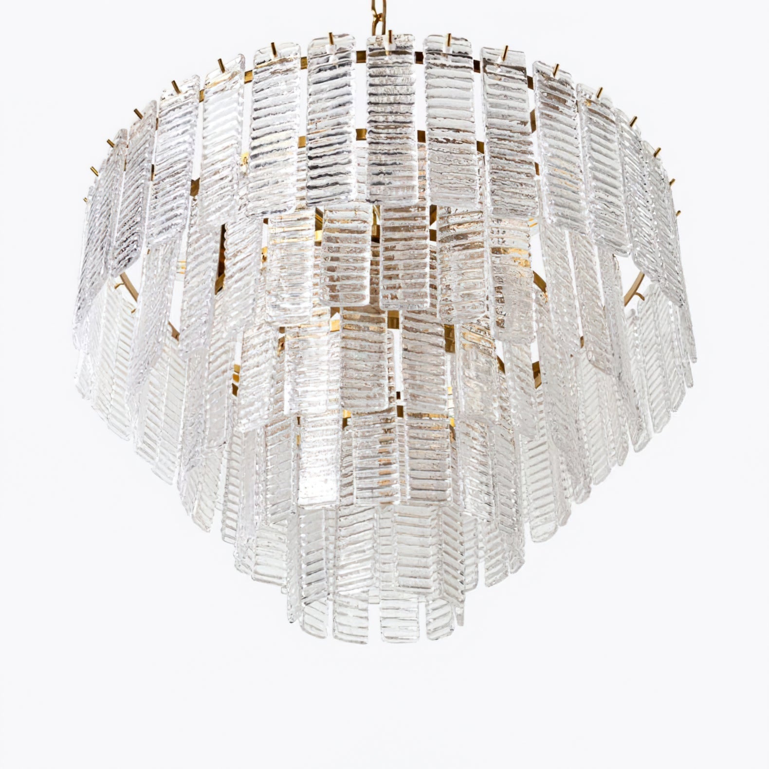 Aurora Chandelier Pink Murano Glass Layered Vintage Luxury - Blowlighting