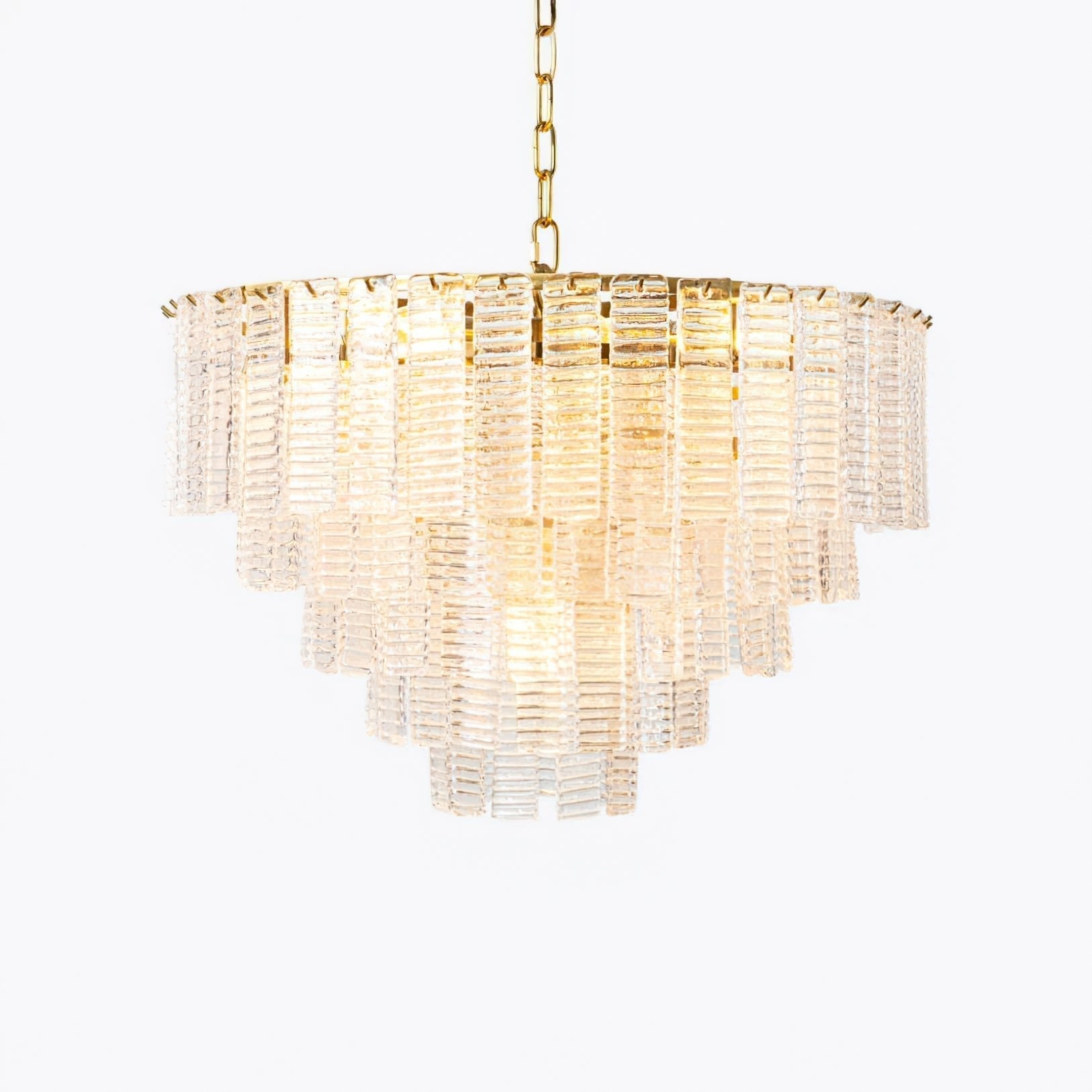Aurora Chandelier Pink Murano Glass Layered Vintage Luxury - Blowlighting