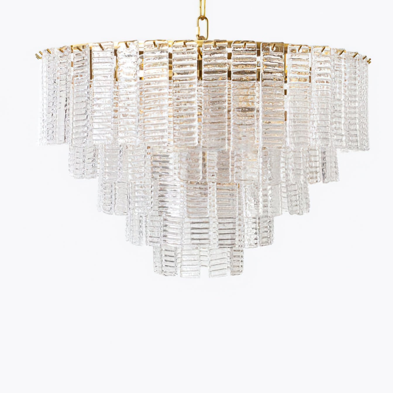 Aurora Chandelier Pink Murano Glass Layered Vintage Luxury - Blowlighting