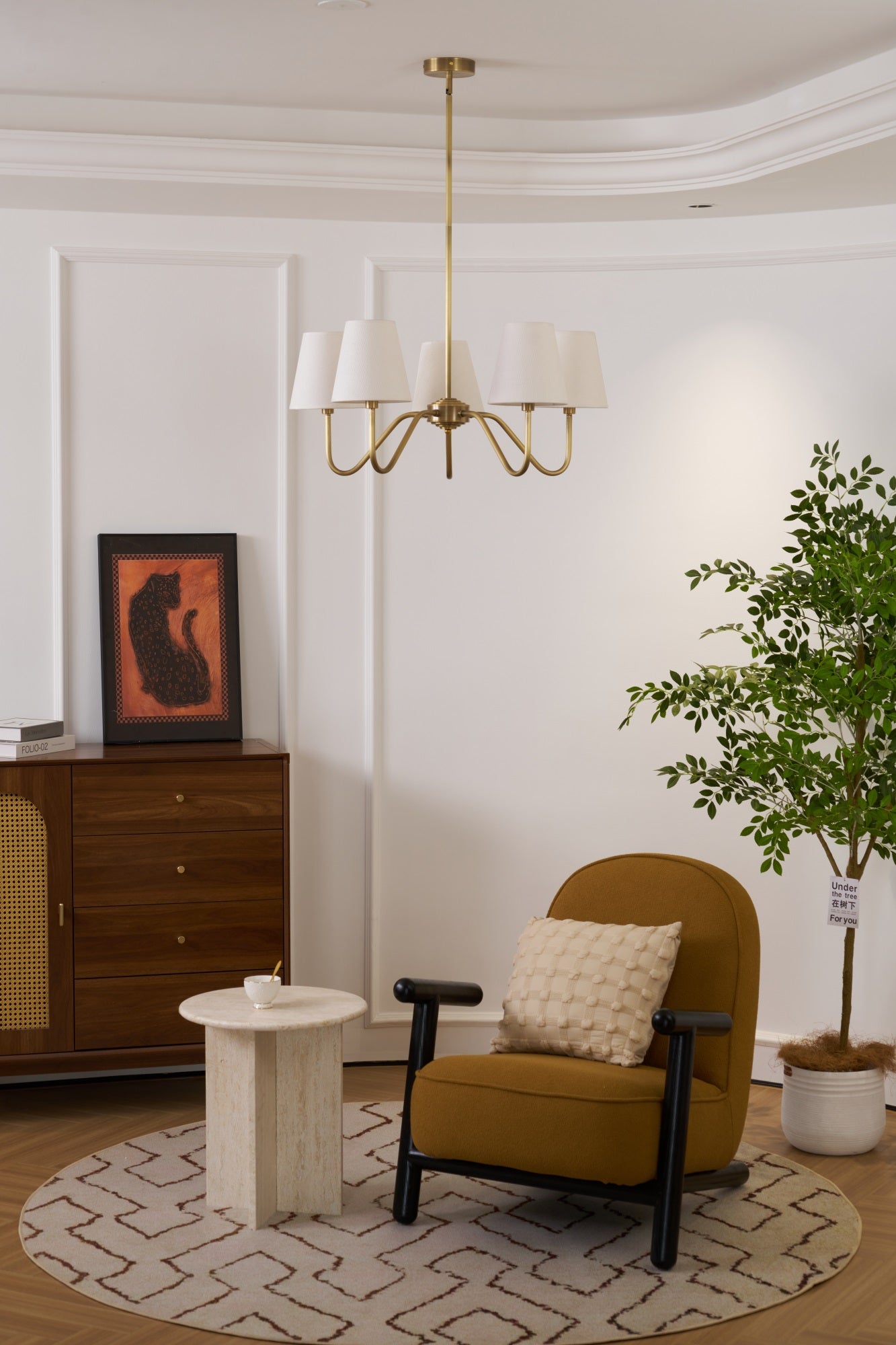 Opaluxe Brass Chandelier - Blowlighting