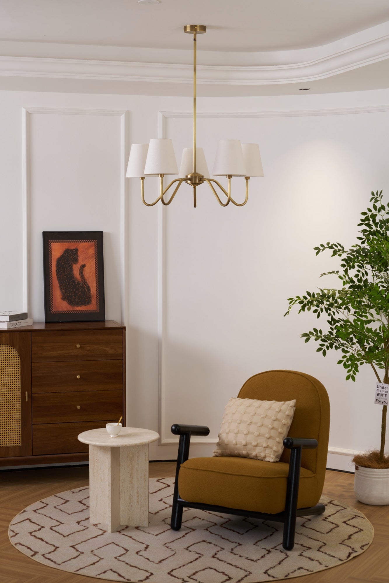 Opaluxe Brass Chandelier - Blowlighting