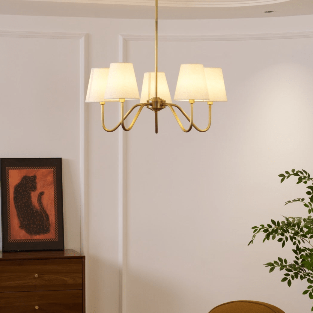 Opaluxe Brass Chandelier - Blowlighting