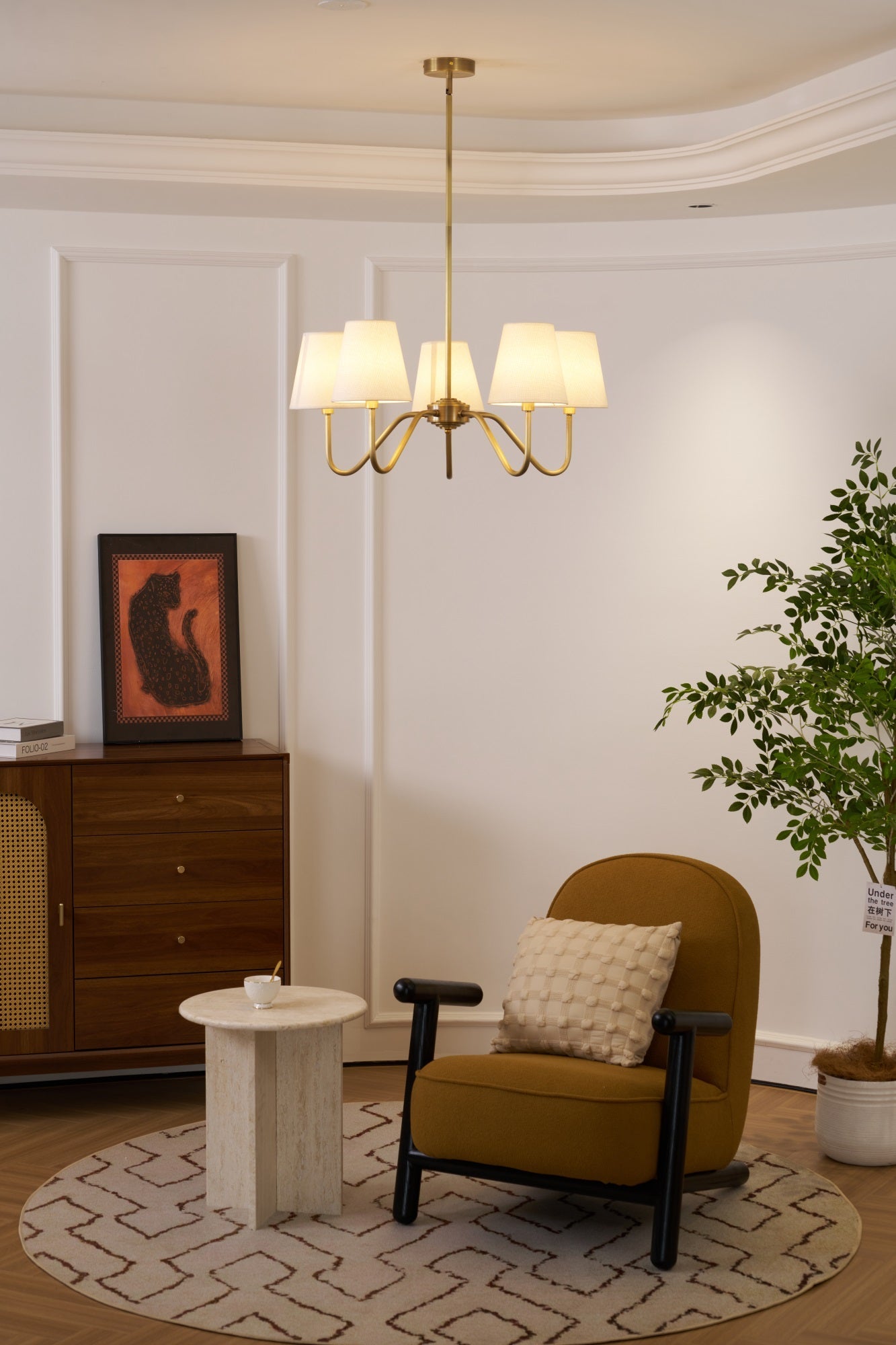 Opaluxe Brass Chandelier - Blowlighting