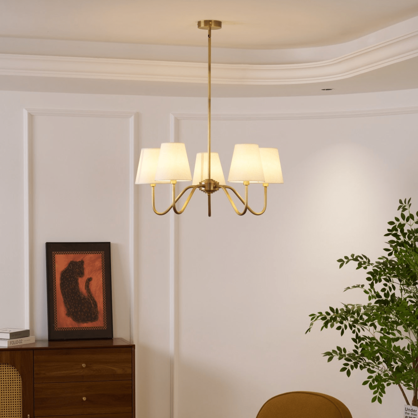 Opaluxe Brass Chandelier - Blowlighting