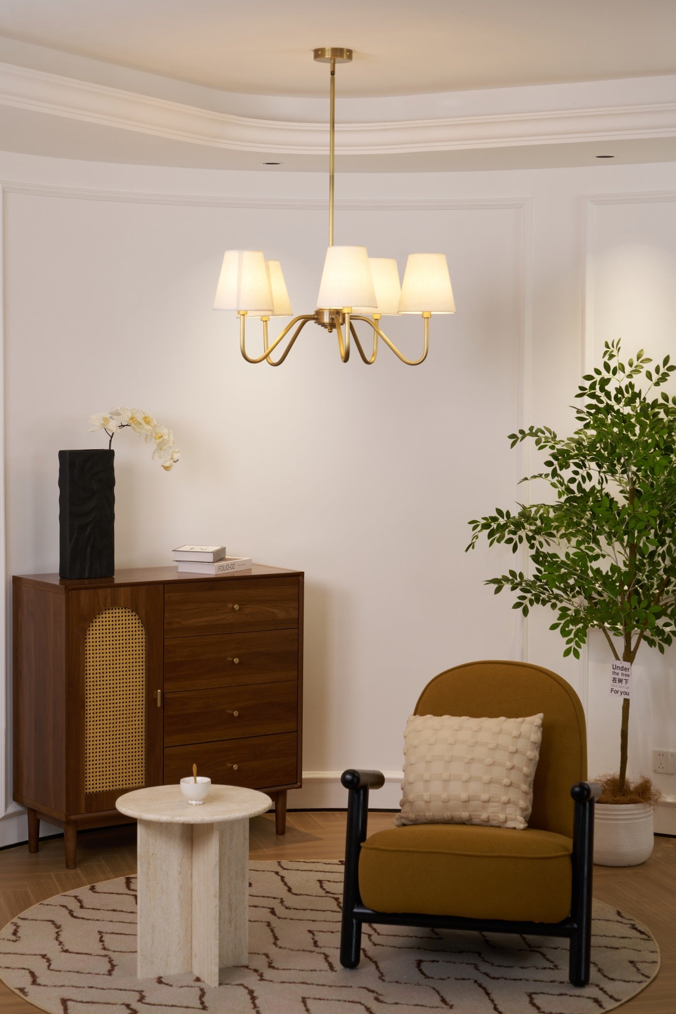 Opaluxe Brass Chandelier - Blowlighting