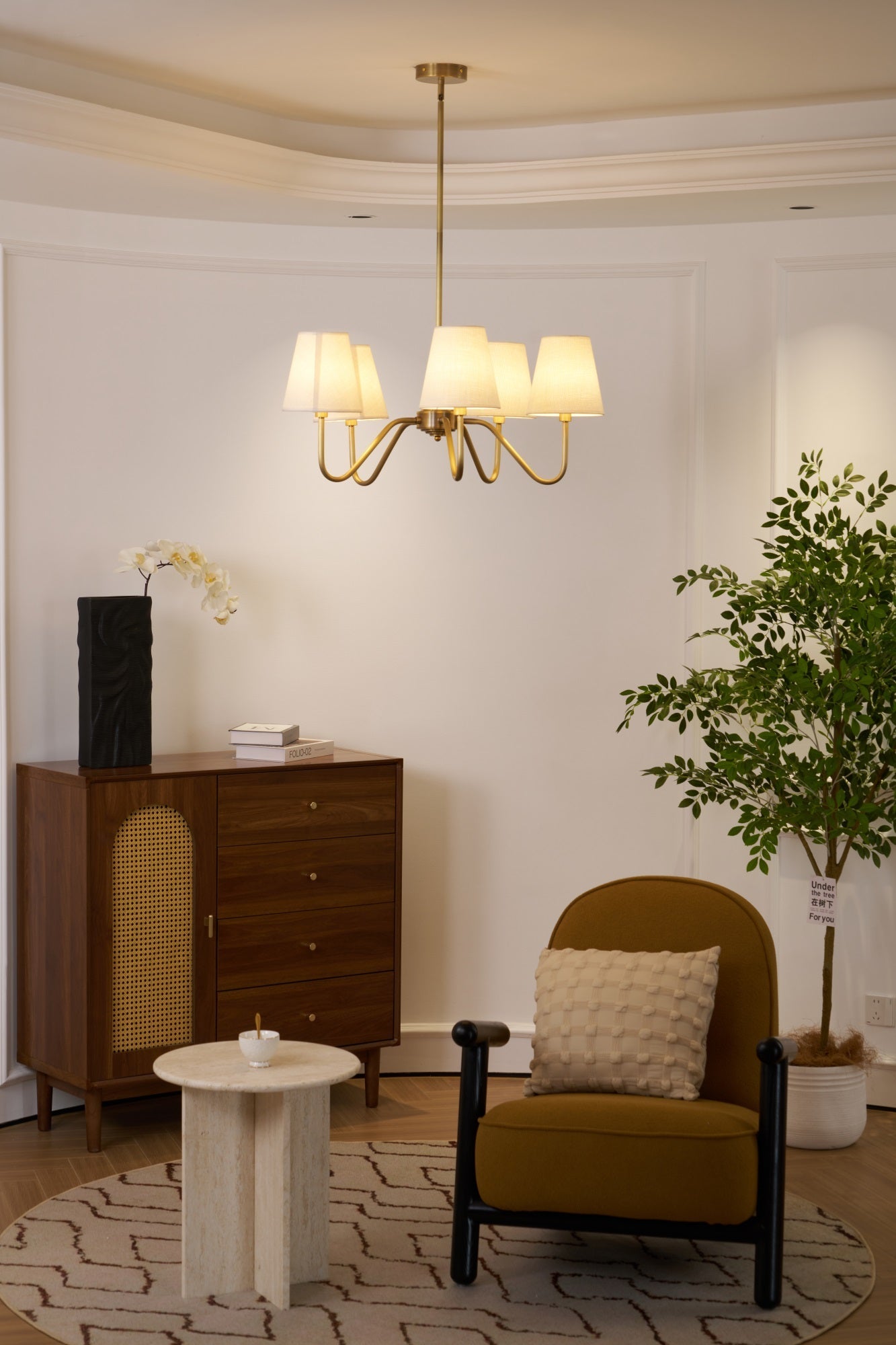 Opaluxe Brass Chandelier - Blowlighting