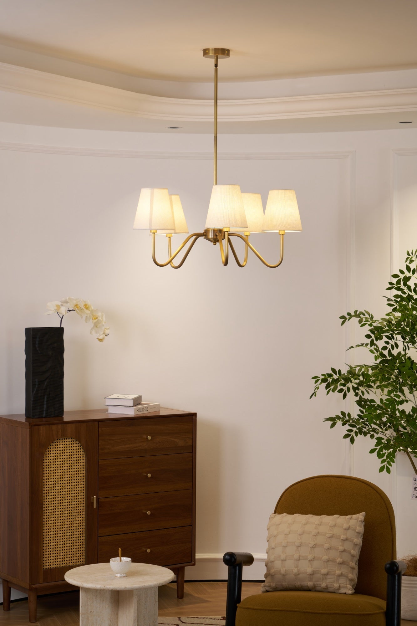Opaluxe Brass Chandelier - Blowlighting