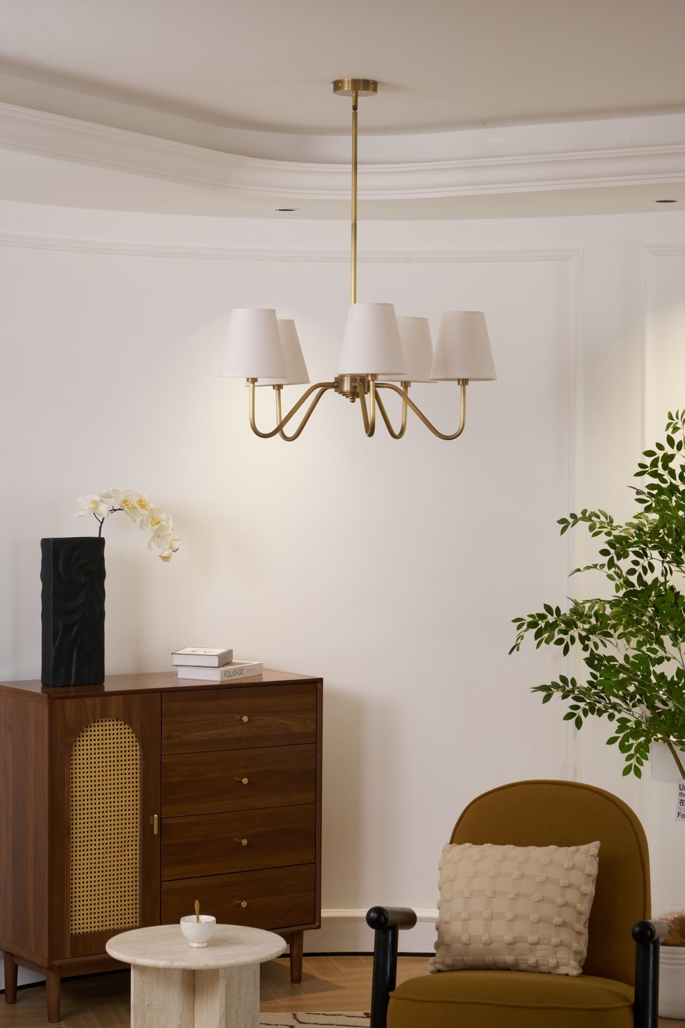 Opaluxe Brass Chandelier - Blowlighting