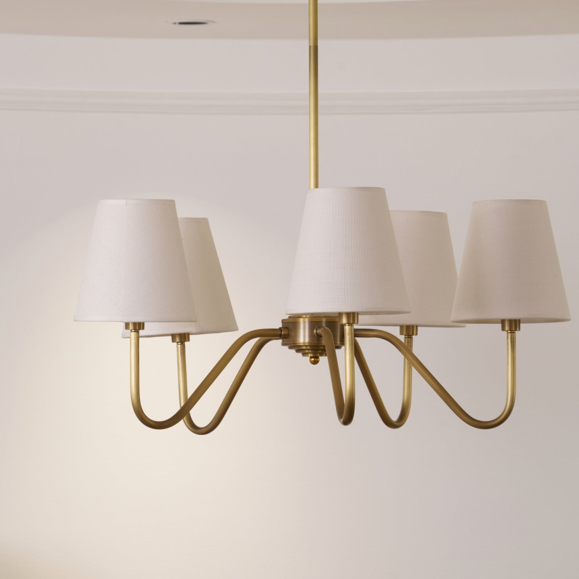 Opaluxe Brass Chandelier - Blowlighting