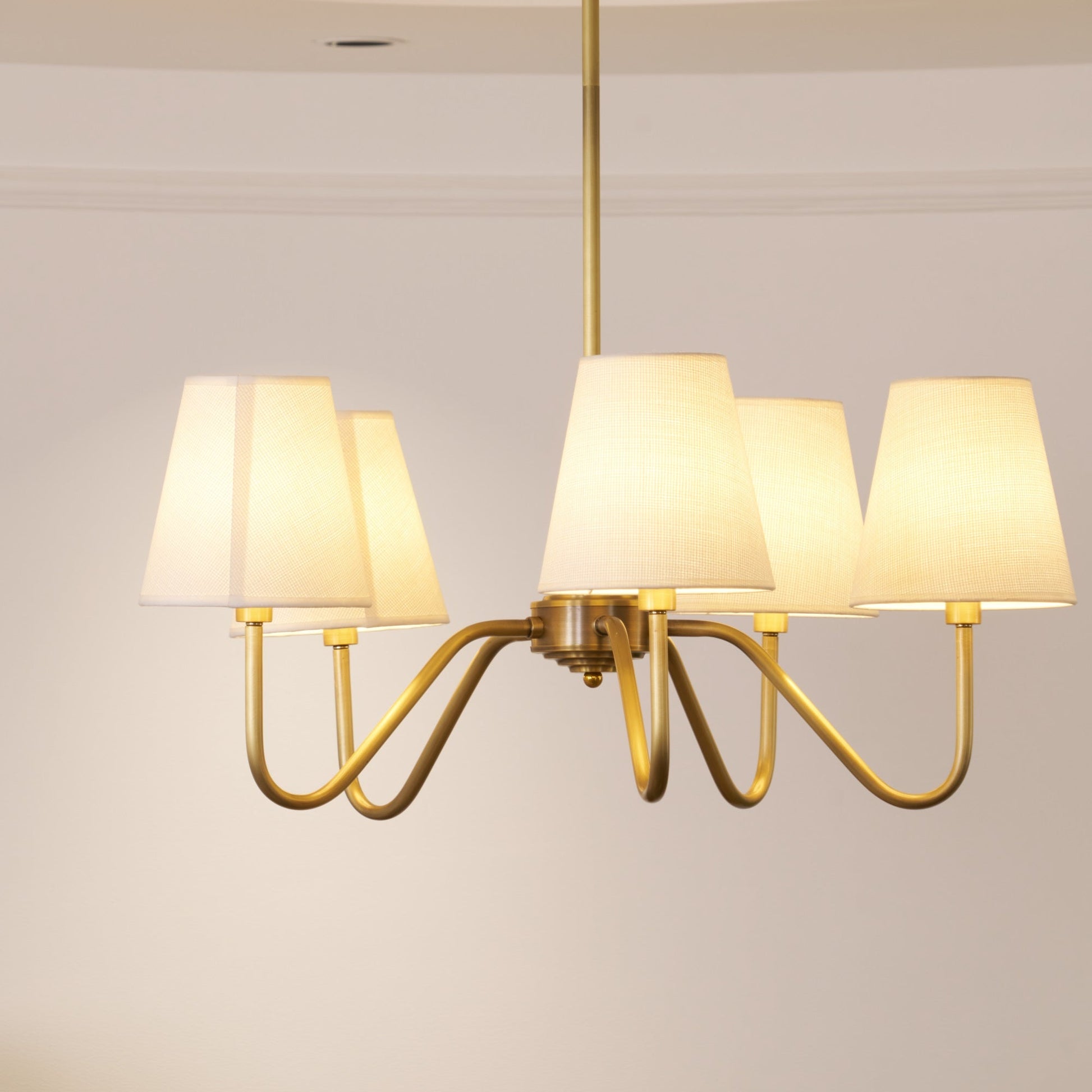 Opaluxe Brass Chandelier - Blowlighting