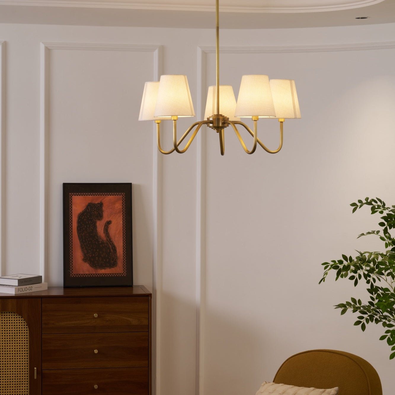 Opaluxe Brass Chandelier - Blowlighting