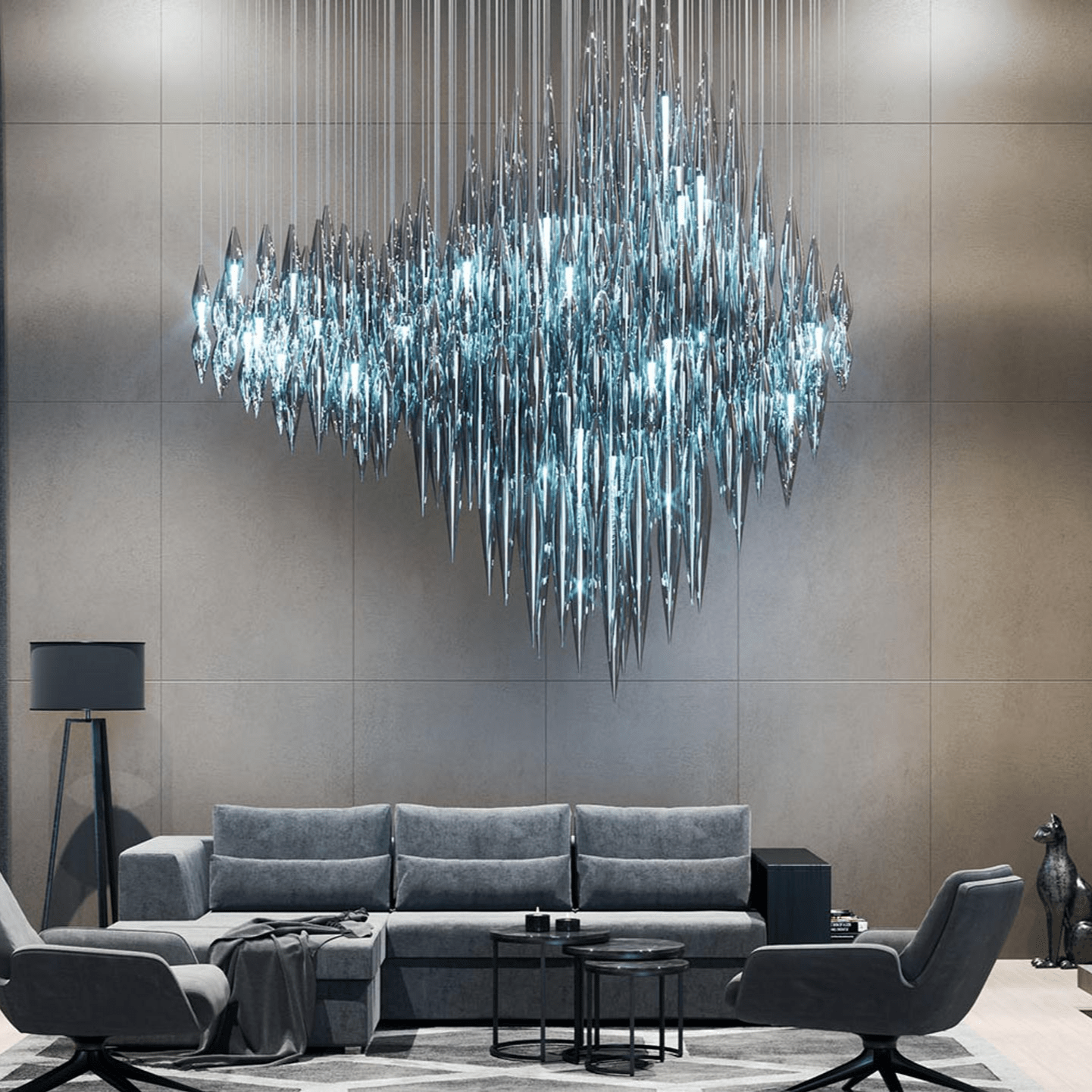 Oloren Prismatic Crystal Chandelier - Blowlighting