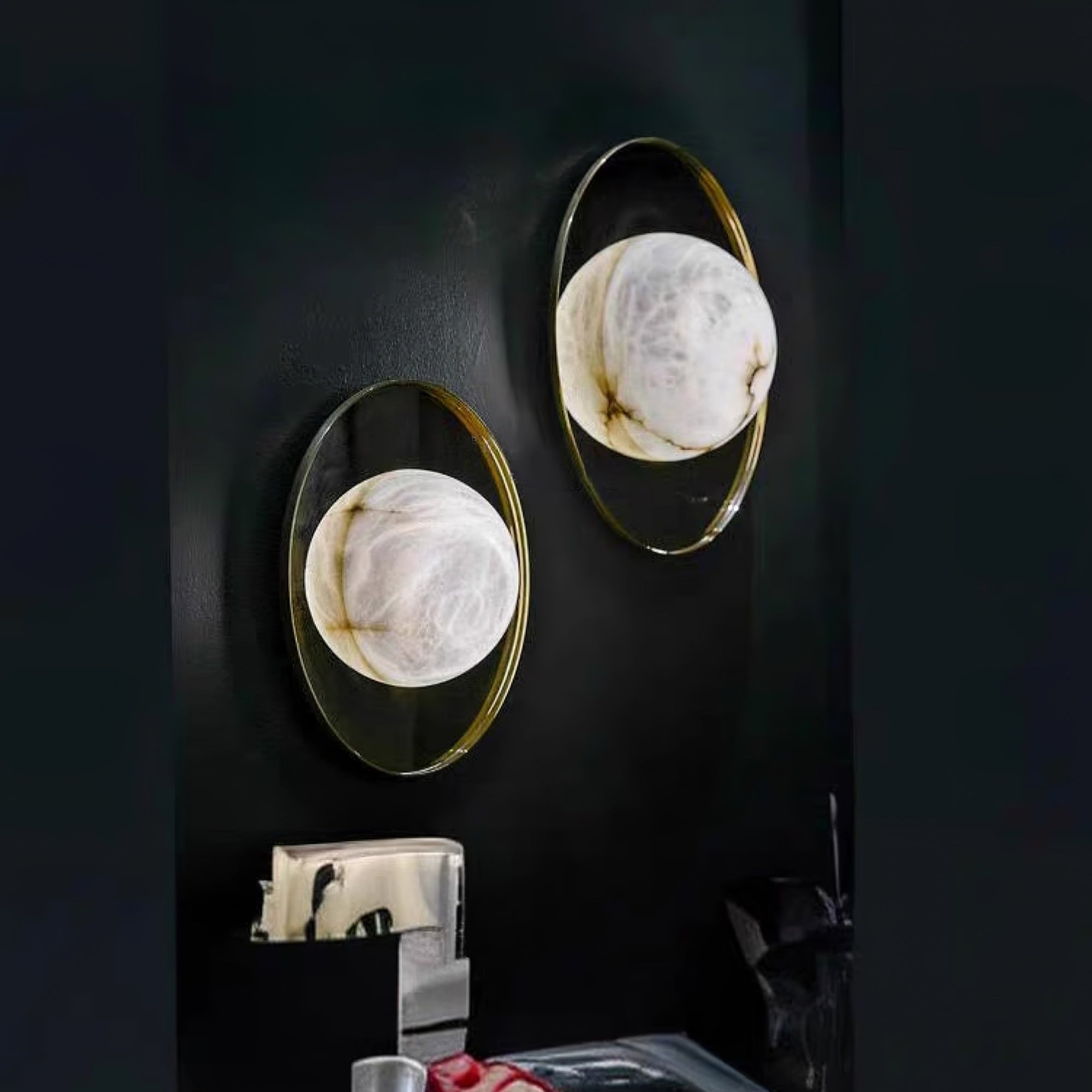 Lyra Modern Alabaster Wall Light - Blowlighting