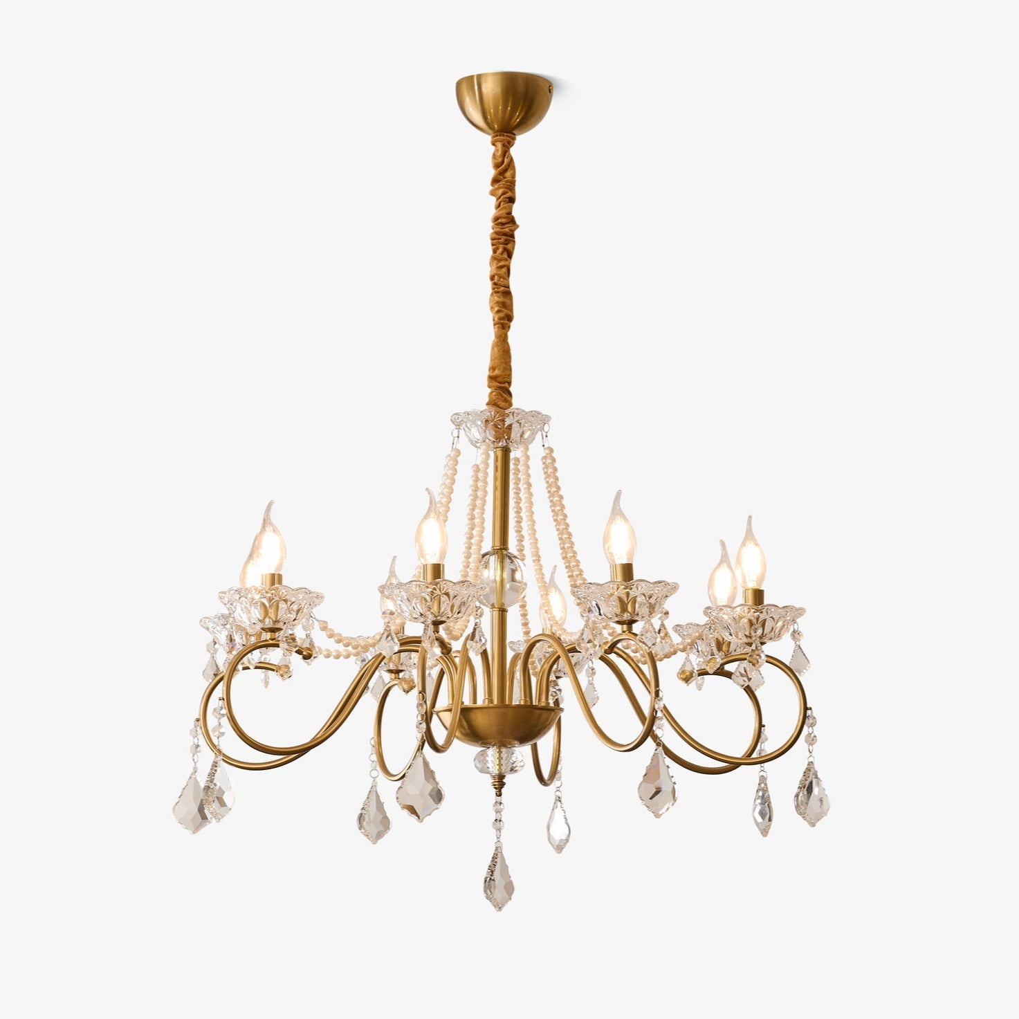 Opulent Pearl Crystal Chandelier - Blowlighting