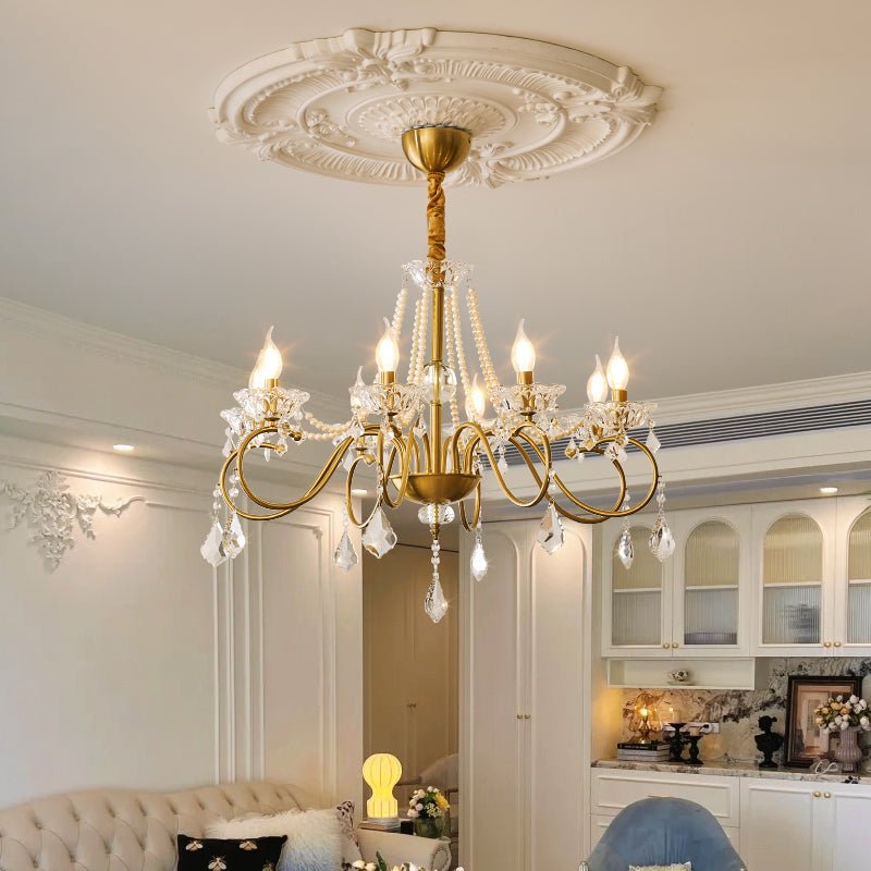 Opulent Pearl Crystal Chandelier - Blowlighting