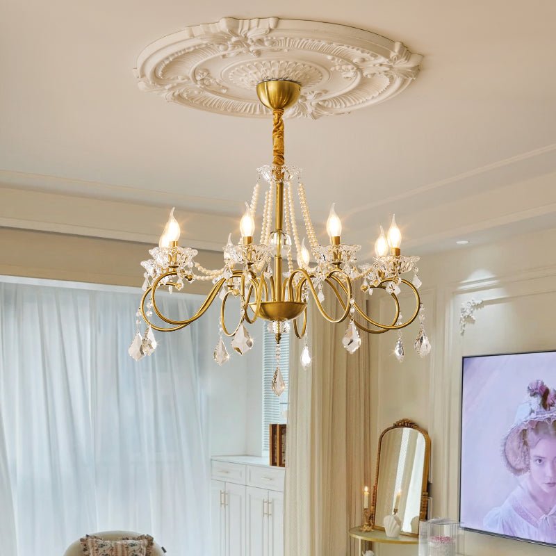 Opulent Pearl Crystal Chandelier - Blowlighting