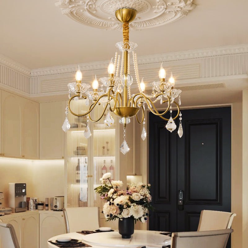 Opulent Pearl Crystal Chandelier - Blowlighting