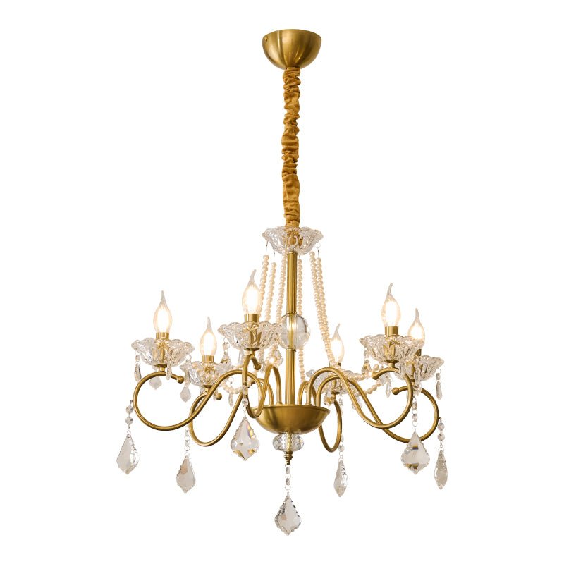 Opulent Pearl Crystal Chandelier - Blowlighting