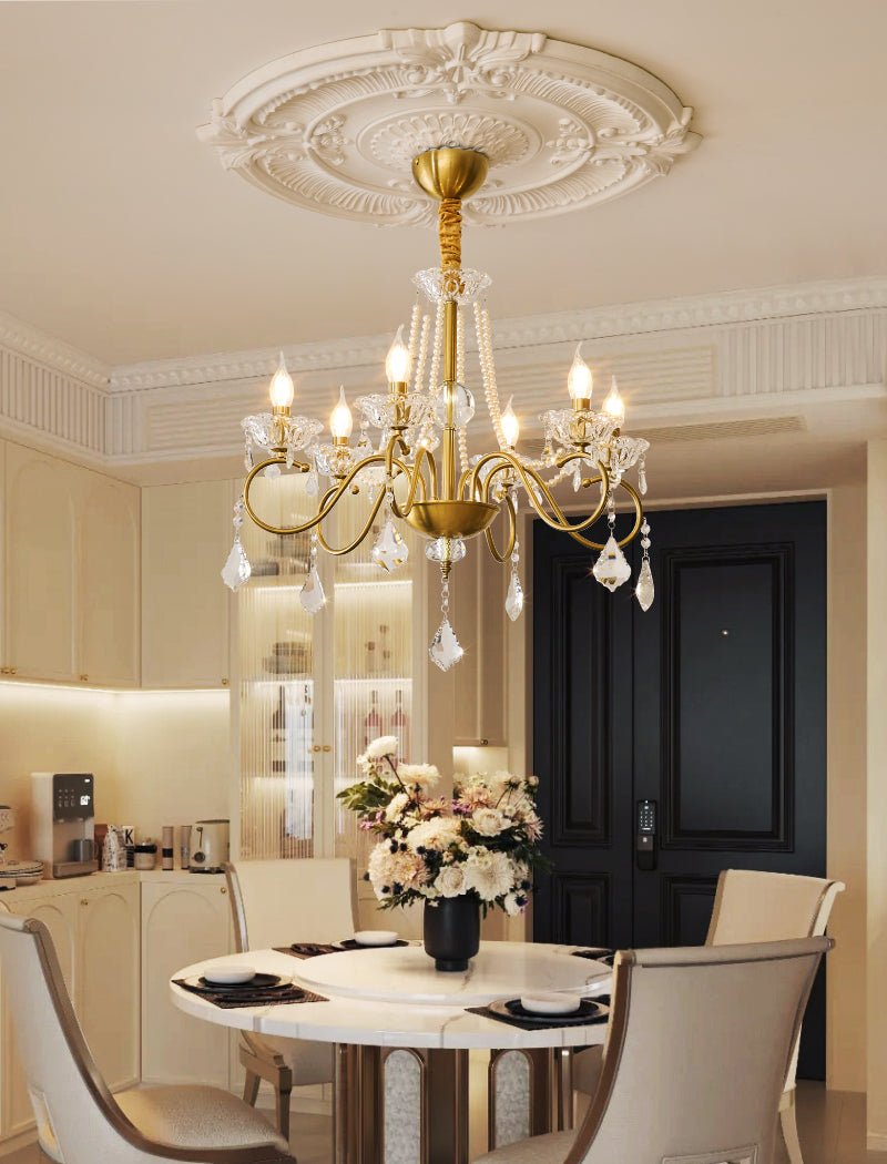 Opulent Pearl Crystal Chandelier - Blowlighting