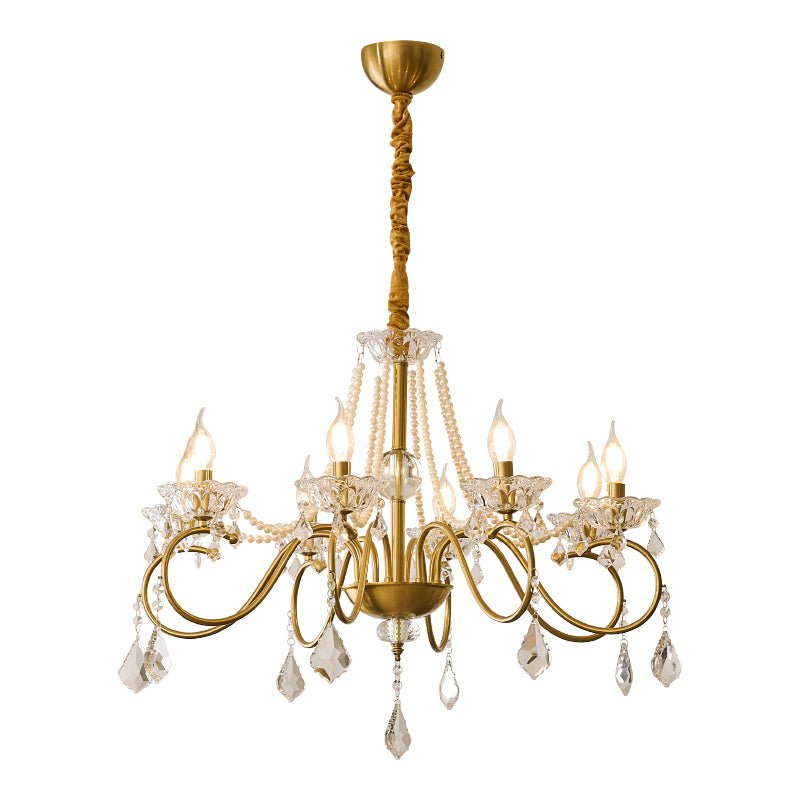 Opulent Pearl Crystal Chandelier - Blowlighting