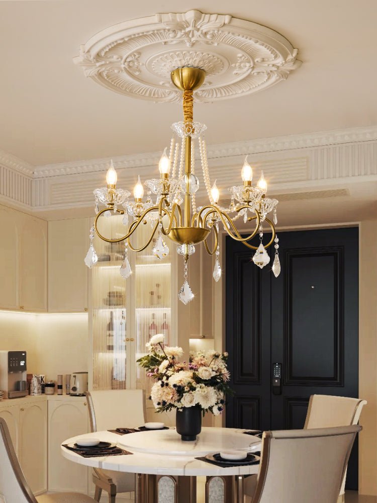 Opulent Pearl Crystal Chandelier - Blowlighting