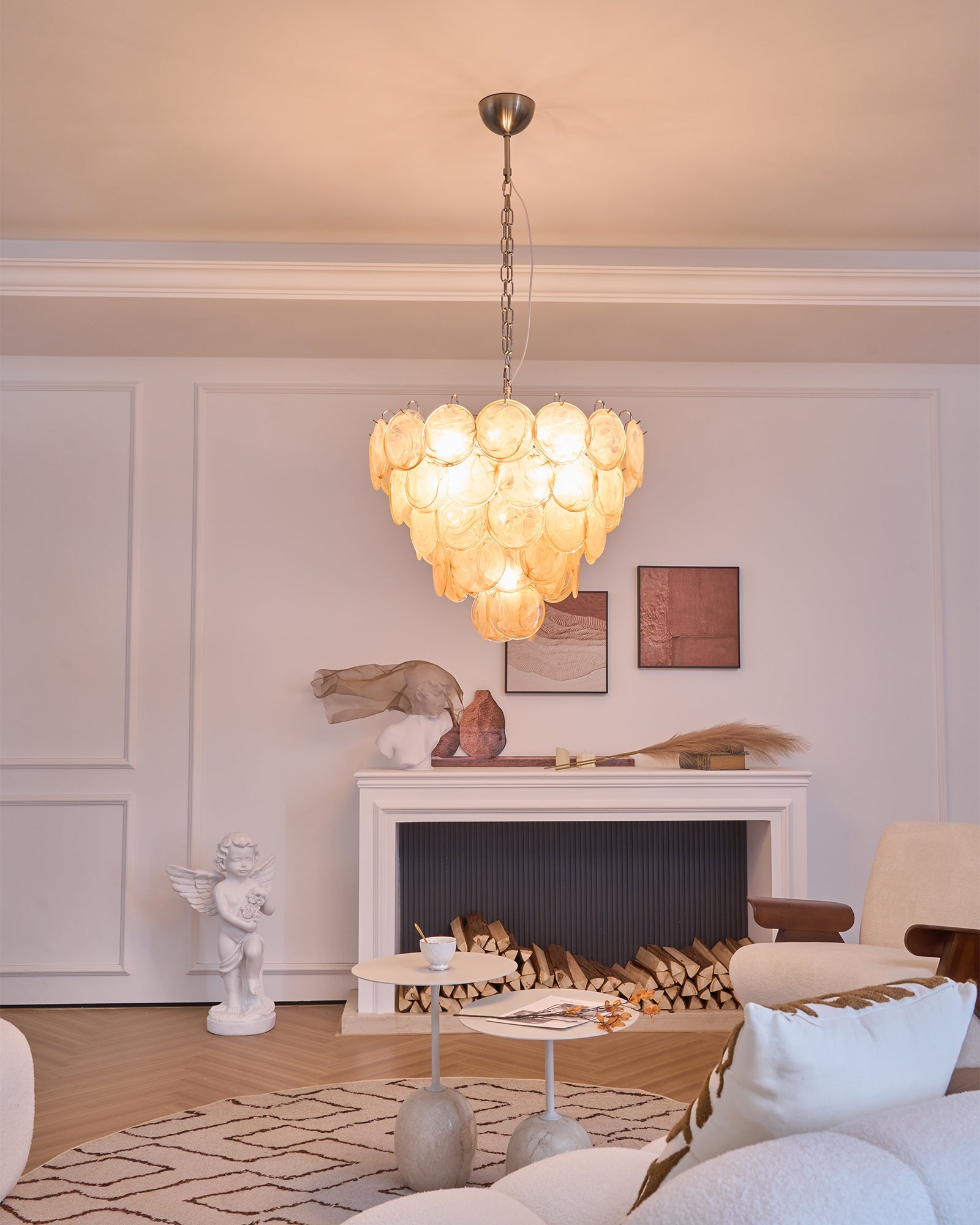 Aurora Chandelier Murano Glass Disc Classic - Blowlighting