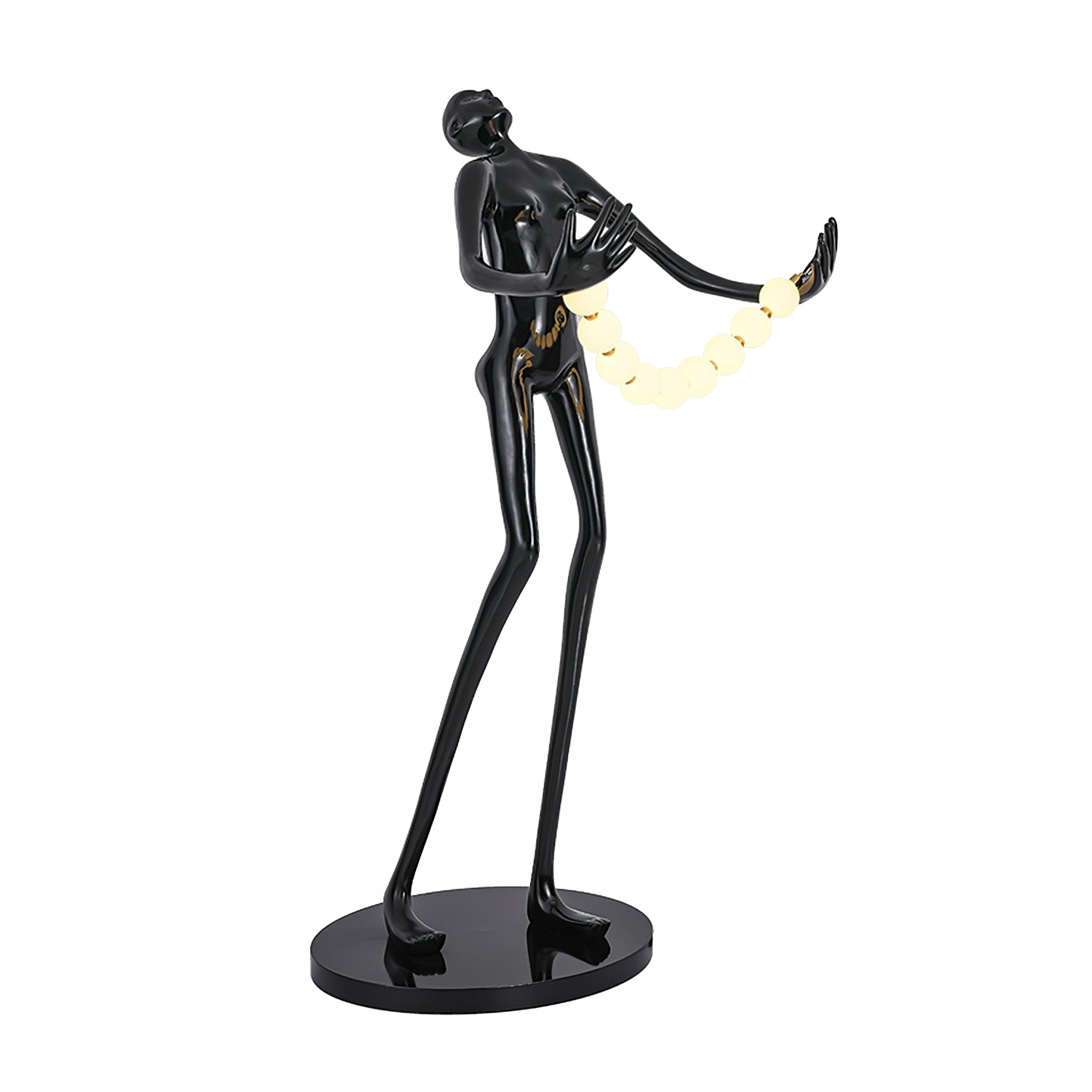 Orbit Beaded Sculptural Metal Floor Lamp - Blowlighting