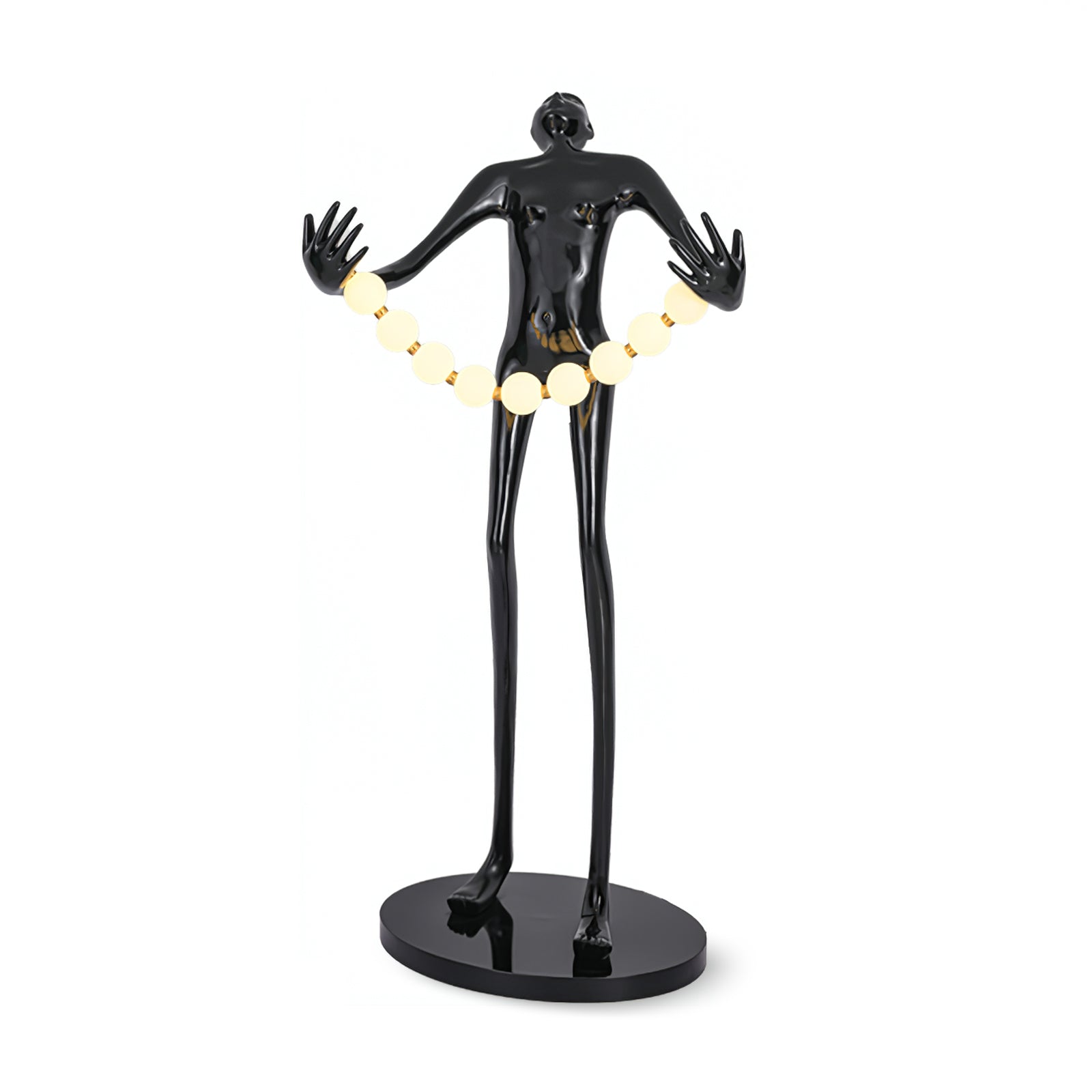 Orbit Beaded Sculptural Metal Floor Lamp - Blowlighting