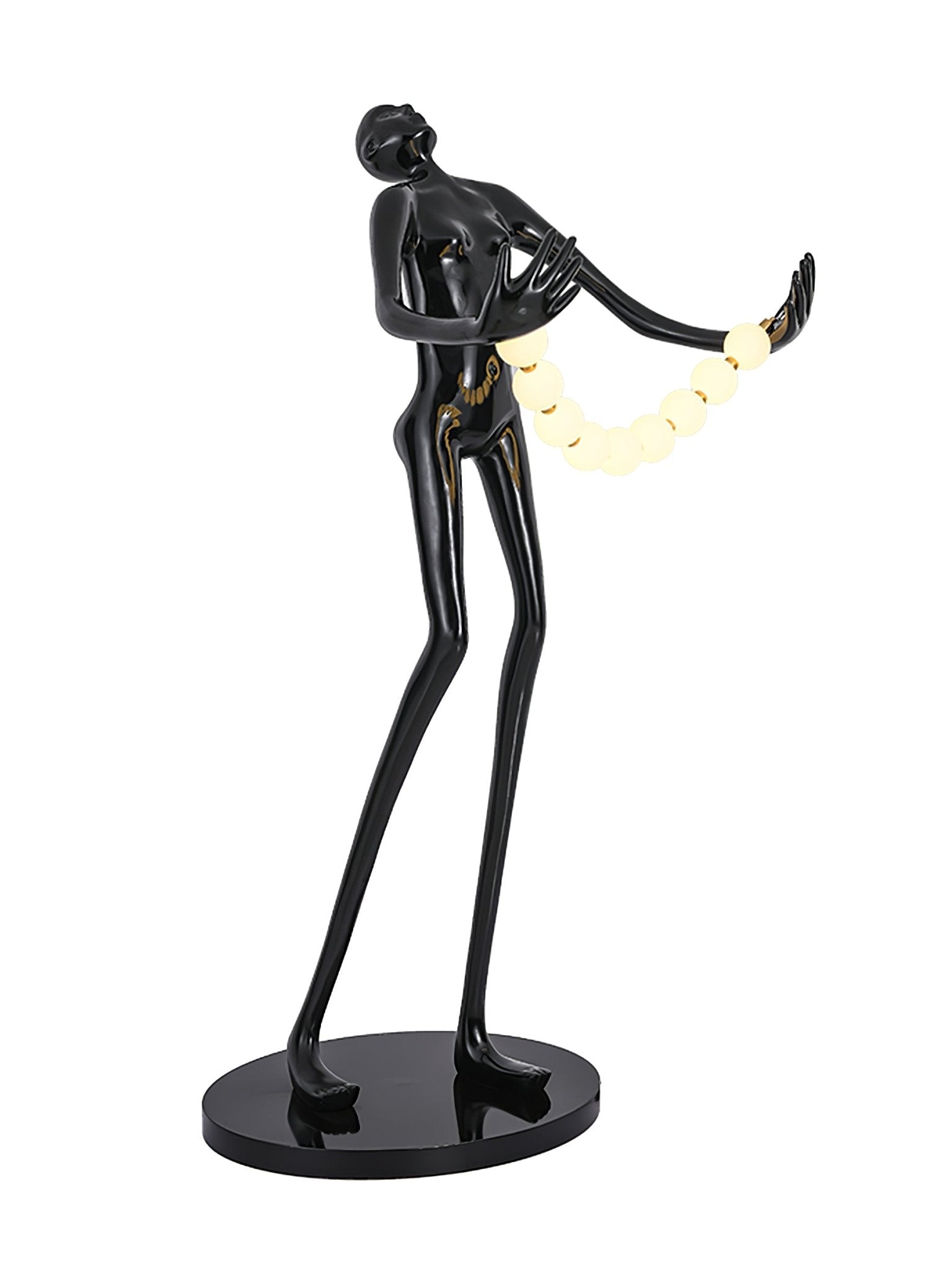 Orbit Beaded Sculptural Metal Floor Lamp - Blowlighting