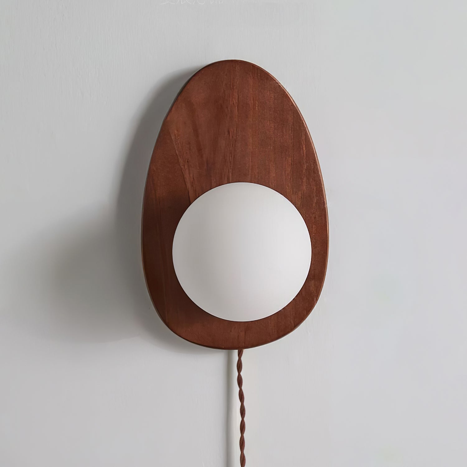 Orba Walnut Plug-in Wall Lamp - Blowlighting