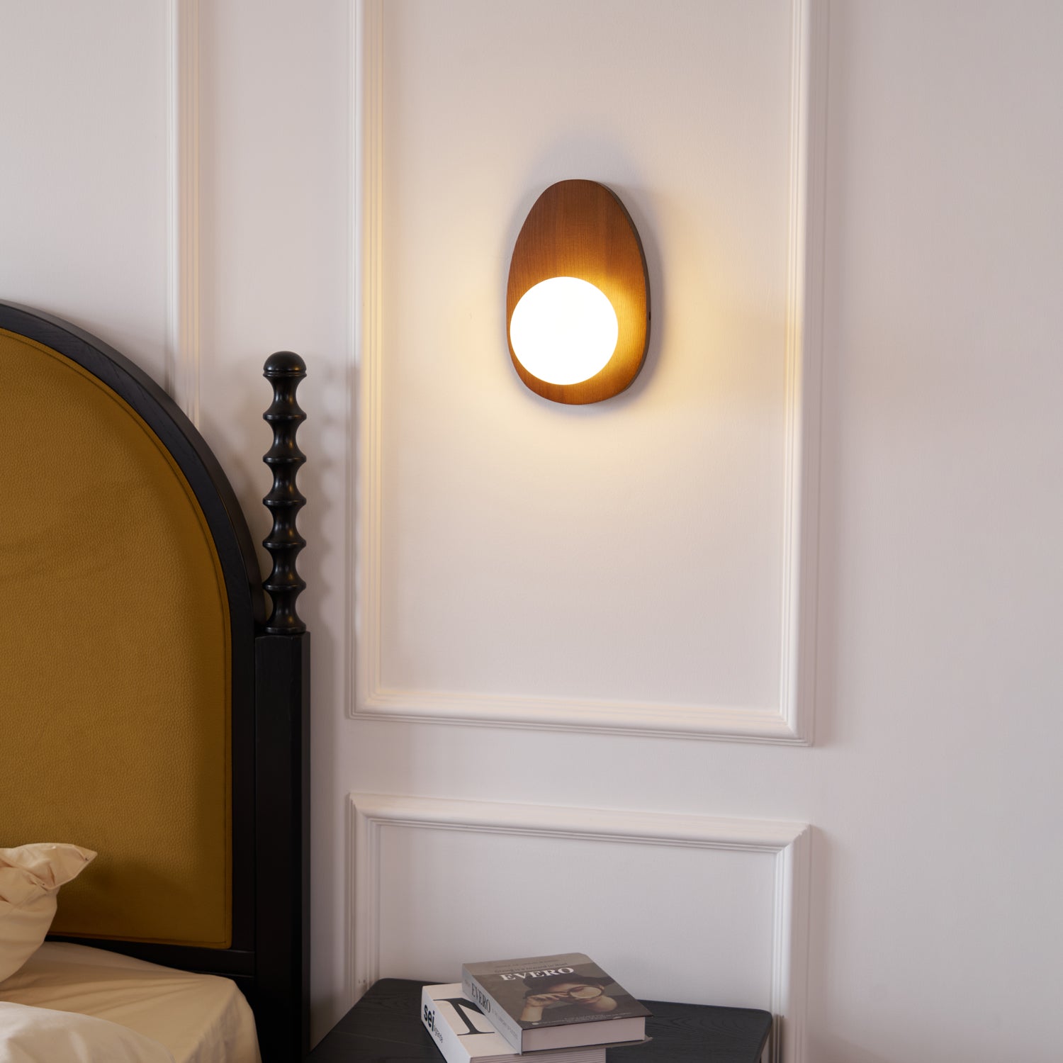 Orba Walnut Plug-in Wall Lamp - Blowlighting