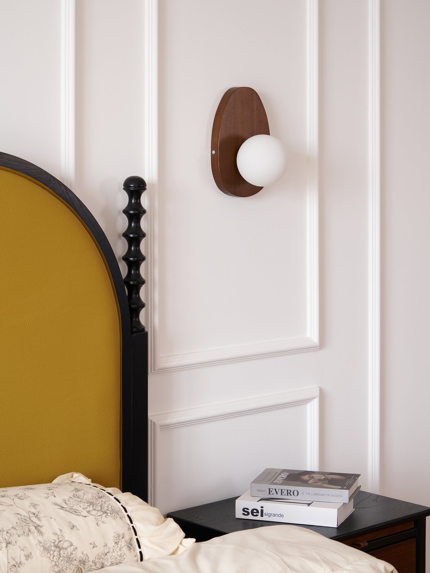 Orba Walnut Plug-in Wall Lamp - Blowlighting