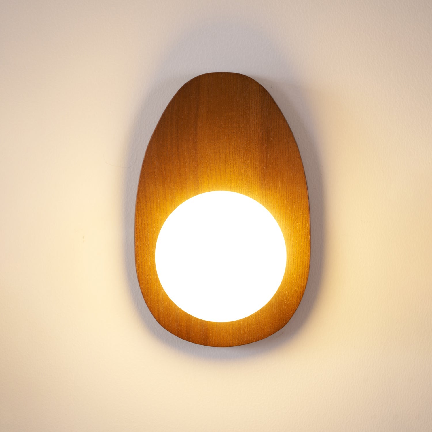 Orba Walnut Plug-in Wall Lamp - Blowlighting