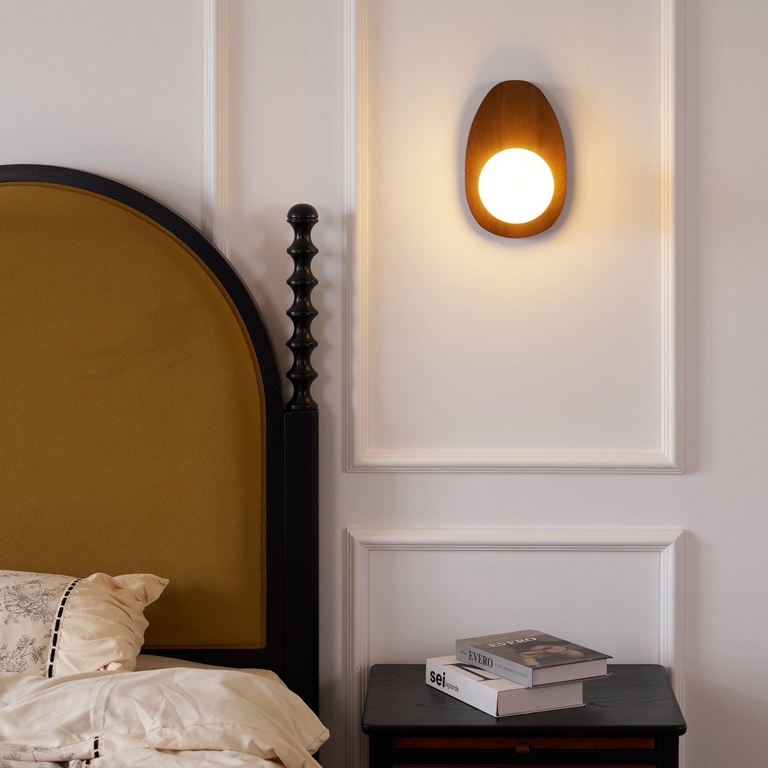 Orba Walnut Plug-in Wall Lamp - Blowlighting