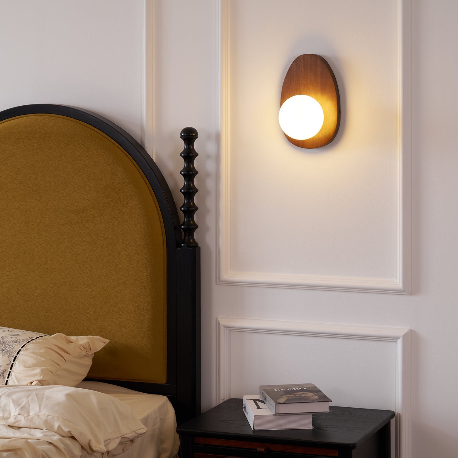 Orba Walnut Plug-in Wall Lamp - Blowlighting