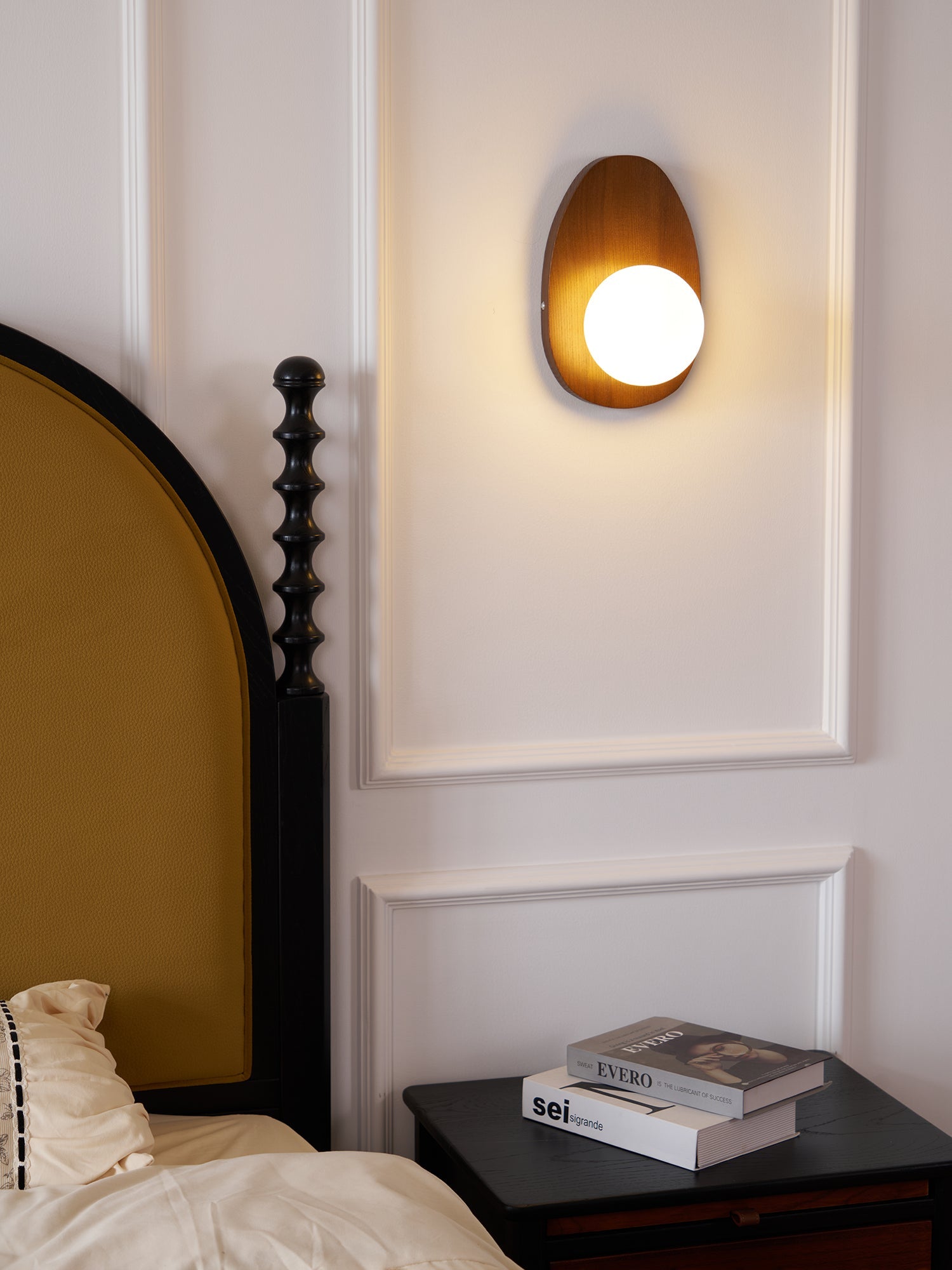 Orba Walnut Plug-in Wall Lamp - Blowlighting