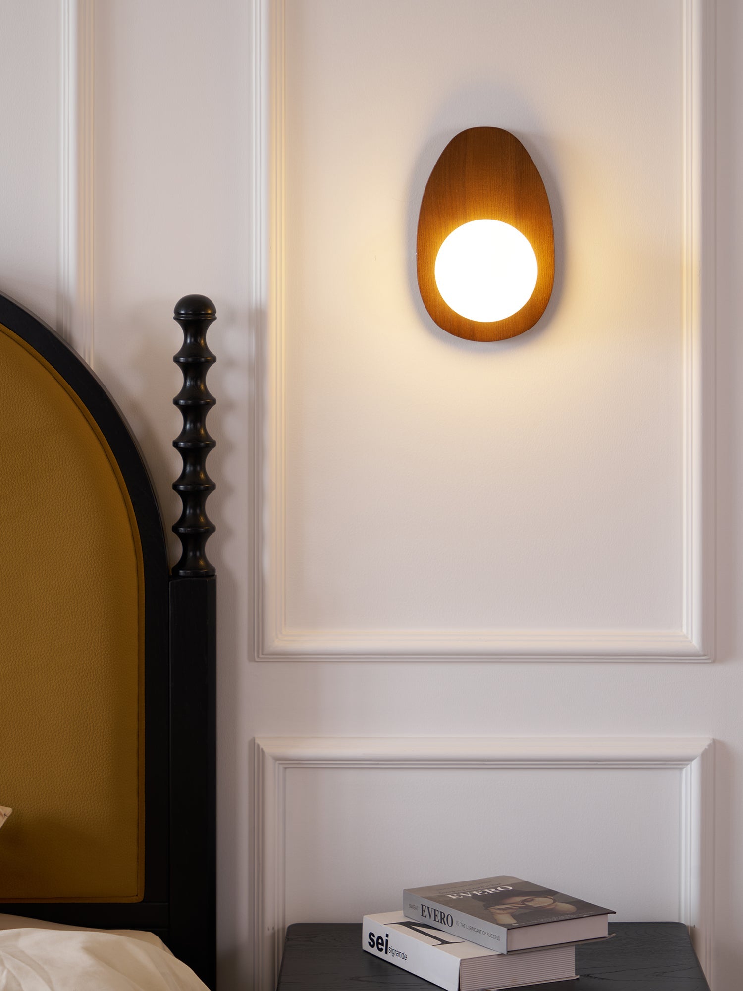Orba Walnut Plug-in Wall Lamp - Blowlighting