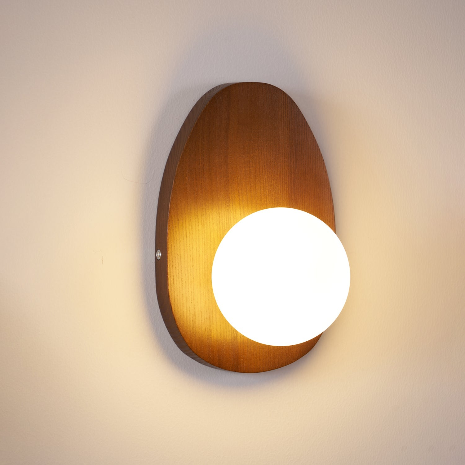 Orba Walnut Plug-in Wall Lamp - Blowlighting