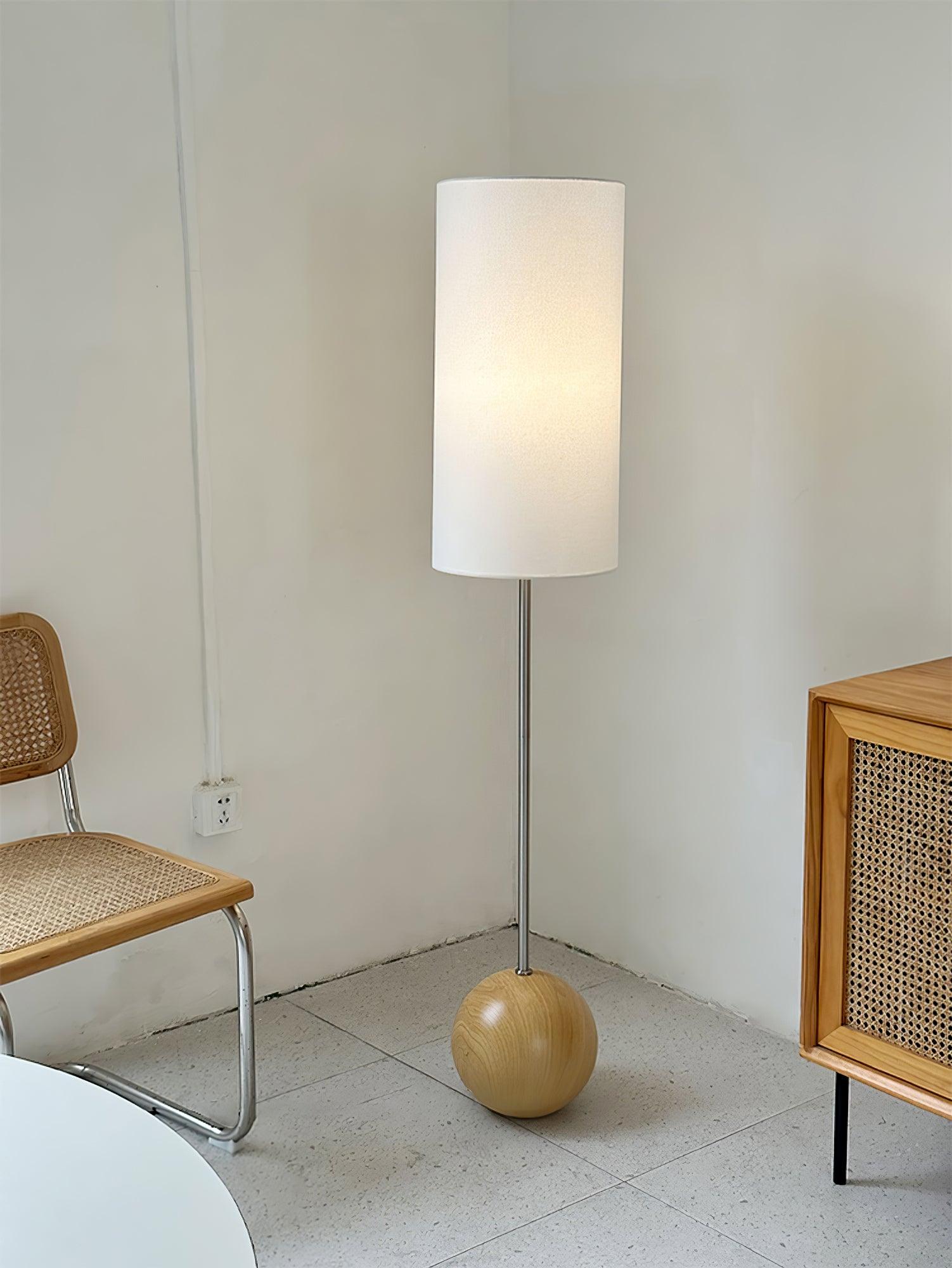 Orbis Wooden Sphere Floor Lamp - Blowlighting
