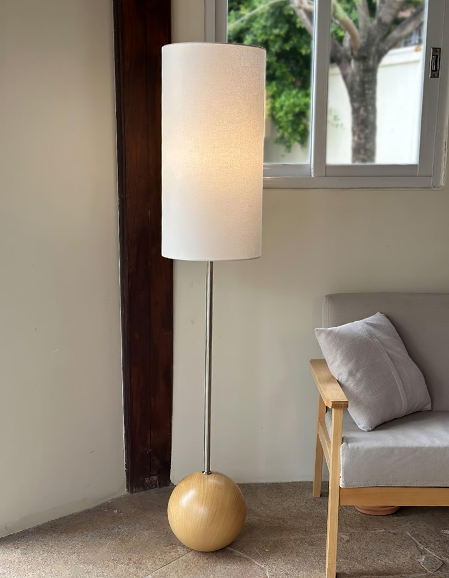 Orbis Wooden Sphere Floor Lamp - Blowlighting