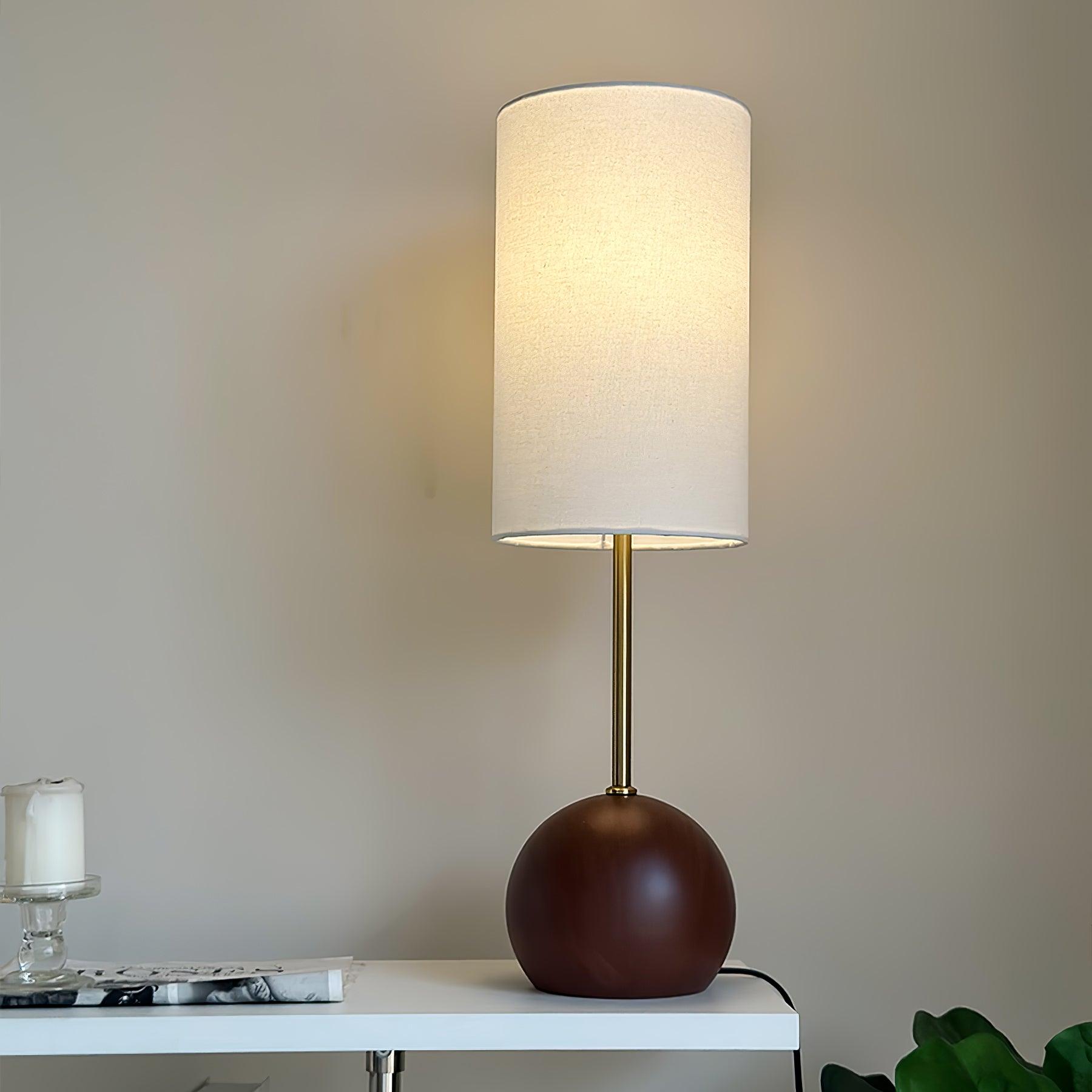 Orbis Wooden Sphere Table Lamp - Blowlighting