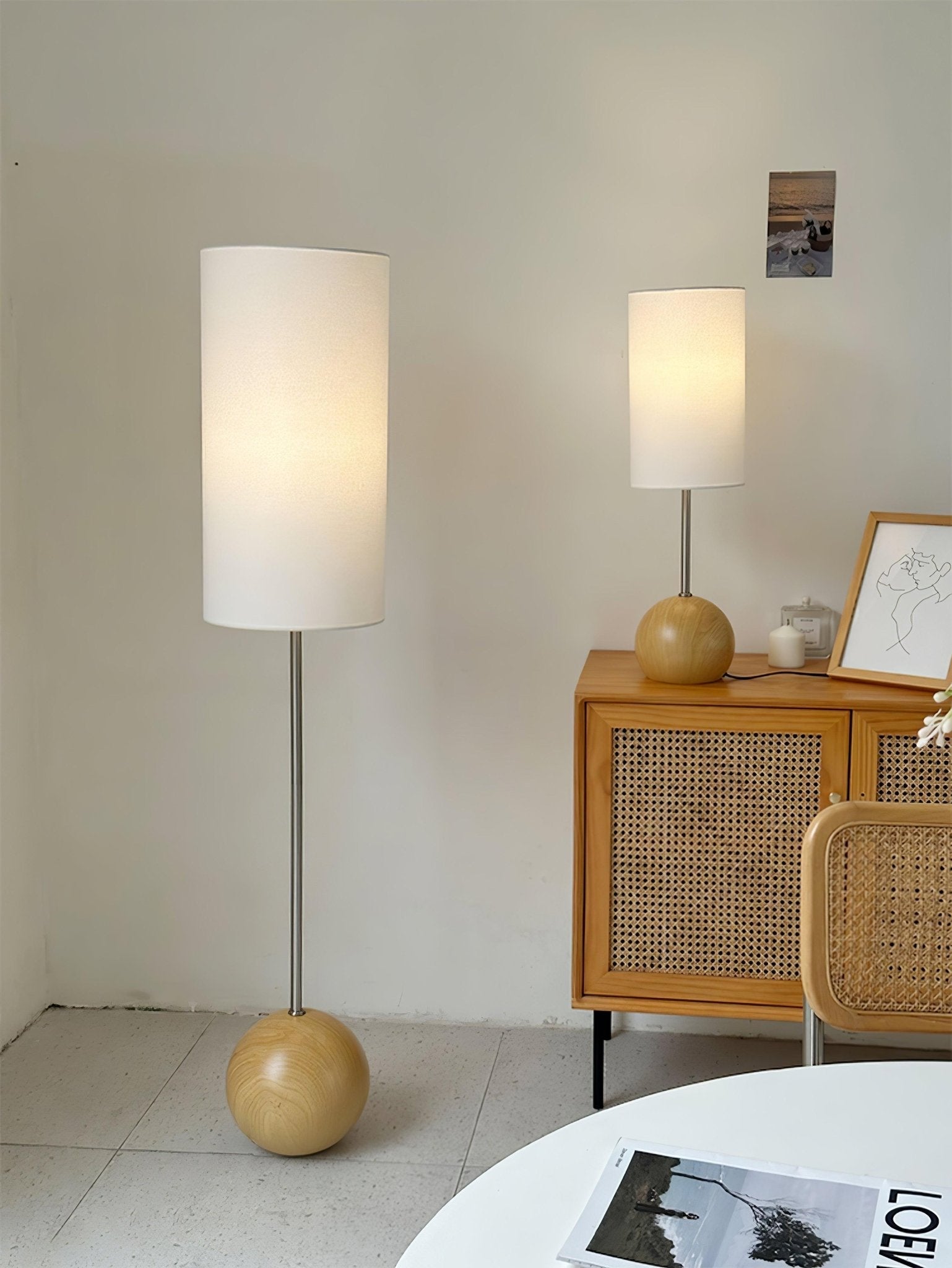 Orbis Wooden Sphere Table Lamp - Blowlighting
