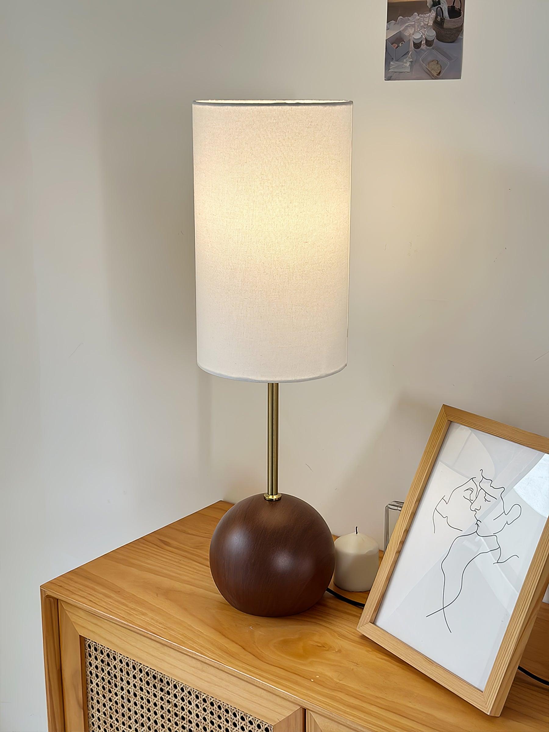 Orbis Wooden Sphere Table Lamp - Blowlighting
